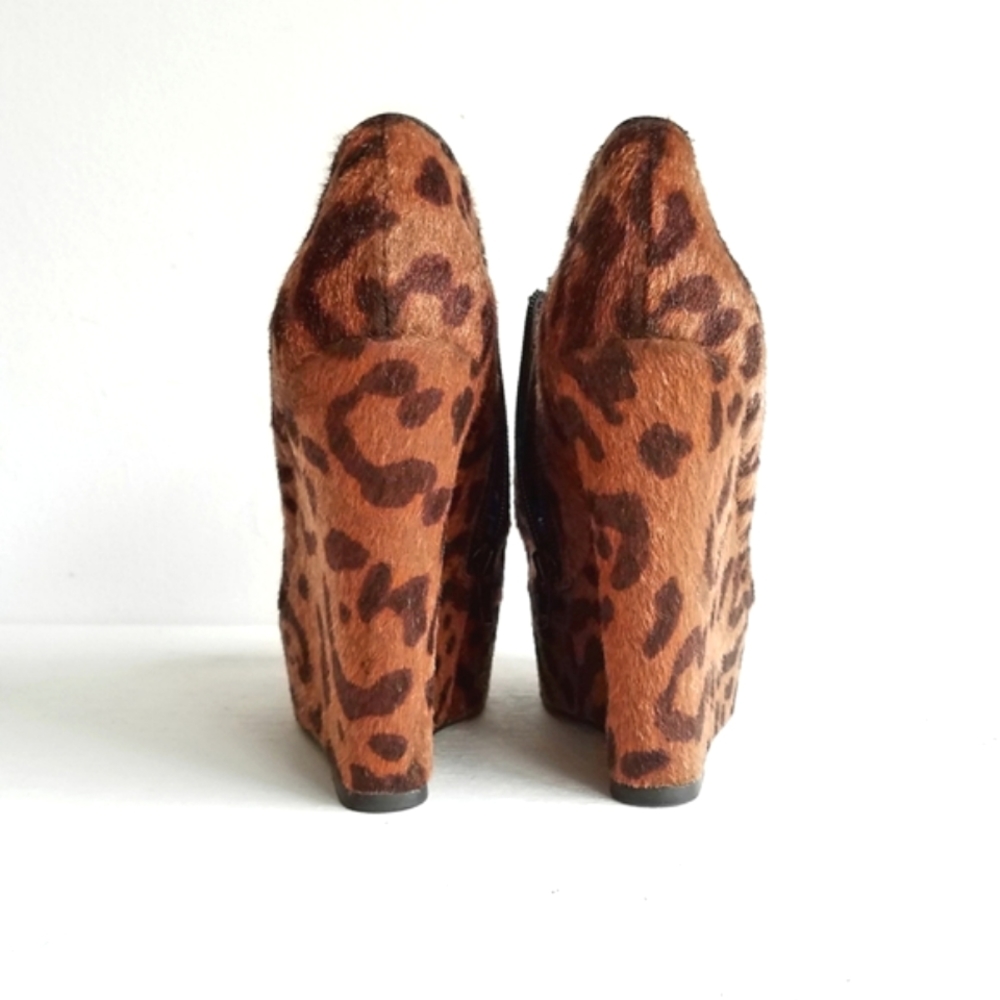 Open Toe Leopard Platform Bootie - image 3